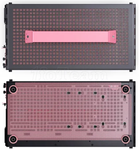 Photo de Boitier Mini Tour Micro ATX Jonsbo Z20 avec panneau vitré (Noir/Rose)