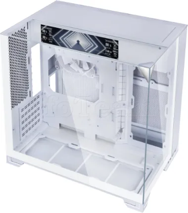 Photo de Boitier Mini Tour Micro ATX Lian-Li O11 Vision-M Digital avec panneaux vitrés (Blanc)