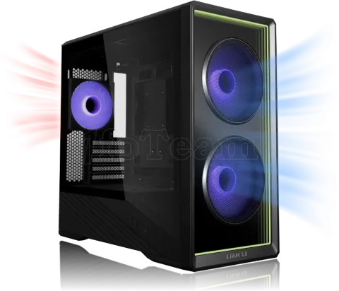 Photo de Boitier Mini Tour Micro ATX Lian Li Vector V150 RGB avec panneaux vitrés (Noir)