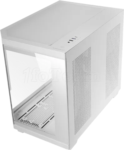 Photo de Boitier Mini Tour Micro ATX Mars Gaming MC-3T Core LCD M avec panneaux vitrés (Blanc)