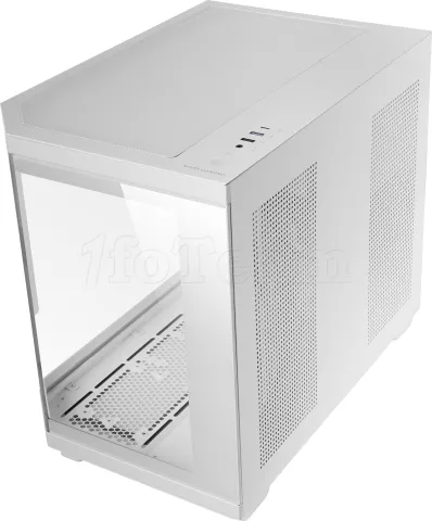 Photo de Boitier Mini Tour Micro ATX Mars Gaming MC-3T Core LCD M avec panneaux vitrés (Blanc)