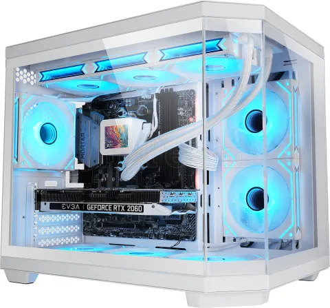 Photo de Boitier Mini Tour Micro ATX Mars Gaming MC-3T Core M avec panneaux vitrés (Blanc)