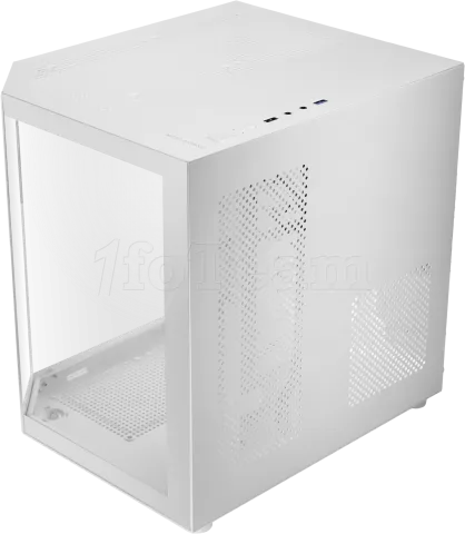 Photo de Boitier Mini Tour Micro ATX Mars Gaming MC-3T Lite RGB avec panneaux vitrés (Blanc)