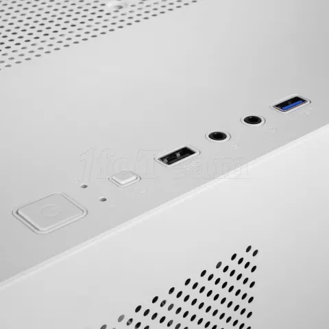 Photo de Boitier Mini Tour Micro ATX Mars Gaming MC-3T Lite RGB avec panneaux vitrés (Blanc)