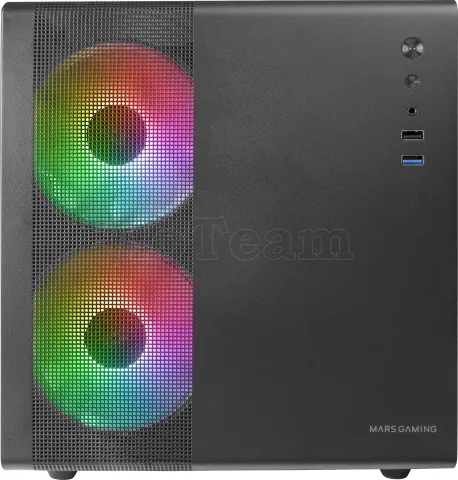 Photo de Boitier Mini Tour Micro ATX Mars Gaming MC-400 RGB avec panneau vitré (Noir)