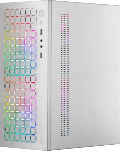 Photo de Boitier Mini Tour Micro ATX Mars Gaming MC-Core RGB avec panneau vitré (Blanc)