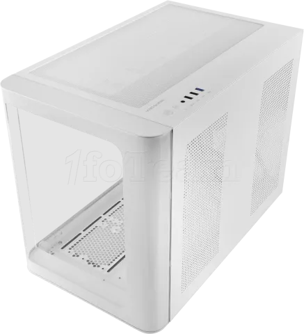 Photo de Boitier Mini Tour Micro ATX Mars Gaming MC-Fusion M avec panneaux vitrés (Blanc)