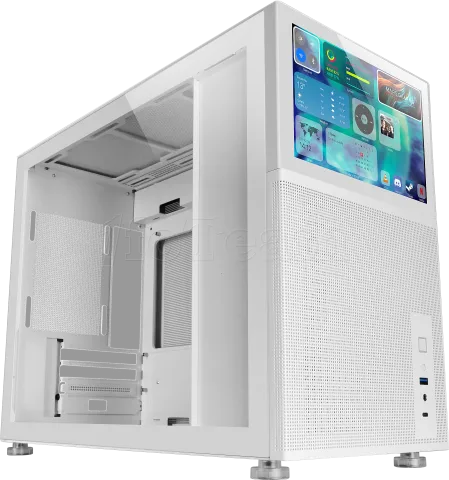 Photo de Boitier Mini Tour Micro ATX Mars Gaming MC-LCD avec panneau vitré (Blanc)