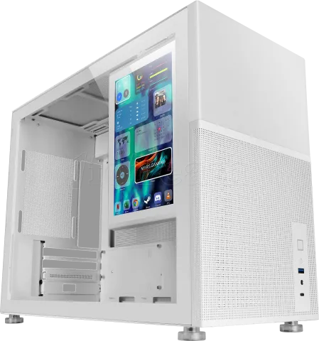 Photo de Boitier Mini Tour Micro ATX Mars Gaming MC-LCD avec panneau vitré (Blanc)