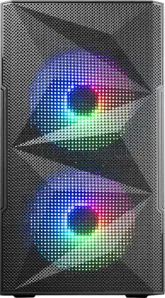 Photo de Boitier Mini Tour Micro ATX Mars Gaming MC-Me RGB avec panneau vitré (Noir)