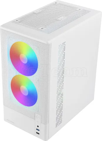 Photo de Boitier Mini Tour Micro ATX Mars Gaming MC-Onyx avec panneaux vitrés (Blanc)