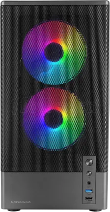Photo de Boitier Mini Tour Micro ATX Mars Gaming MC-Onyx avec panneaux vitrés (Noir)