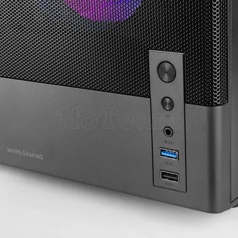 Photo de Boitier Mini Tour Micro ATX Mars Gaming  MC-Onyx avec panneaux vitrés (Noir)