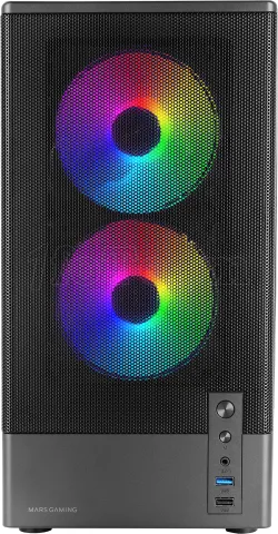 Photo de Boitier Mini Tour Micro ATX Mars Gaming  MC-Onyx avec panneaux vitrés (Noir)