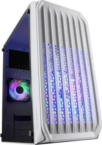 Photo de Boitier Mini Tour Micro ATX Mars Gaming MC-S2 RGB avec panneau vitré (Blanc)