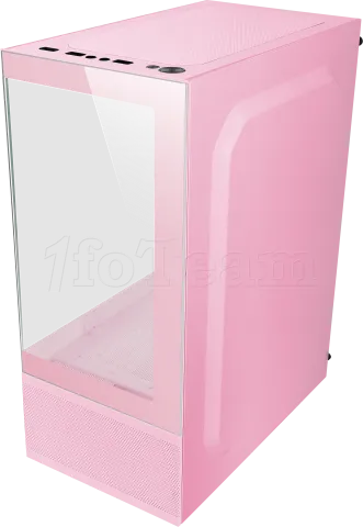 Photo de Boitier Mini Tour Micro ATX Mars Gaming MC-SE avec panneaux vitrés (Rose)