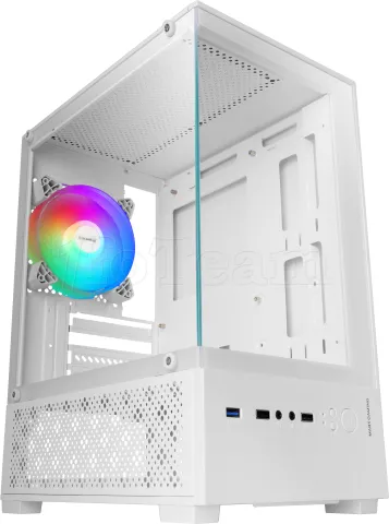 Photo de Boitier Mini Tour Micro ATX Mars Gaming MC-SE2 avec panneaux vitrés (Blanc)