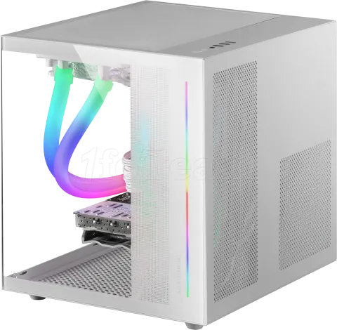 Photo de Boitier Mini Tour Micro ATX Mars Gaming MC-View avec panneaux vitrés (Blanc)