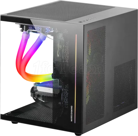 Photo de Boitier Mini Tour Micro ATX Mars Gaming MC-View avec panneaux vitrés (Noir)