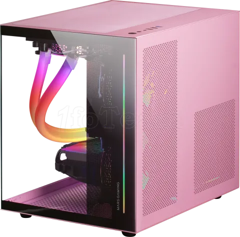 Photo de Boitier Mini Tour Micro ATX Mars Gaming MC-View avec panneaux vitrés (Rose)