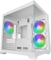Photo de Boitier Mini Tour Micro ATX Mars Gaming MC-VIEW3 avec panneaux vitrés (Blanc)