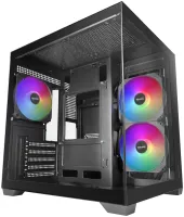 Photo de Boitier Mini Tour Micro ATX Mars Gaming MC-VIEW3 avec panneaux vitrés (Noir)