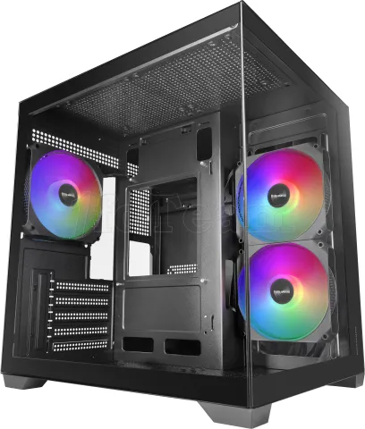 Photo de Boitier Mini Tour Micro ATX Mars Gaming MC-View3 RGB avec panneaux vitrés (Noir)