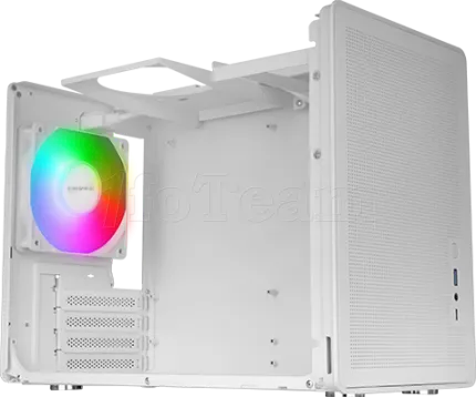 Photo de Boitier Mini Tour Micro ATX Mars Gaming MC-XPS avec panneau vitré (Blanc)