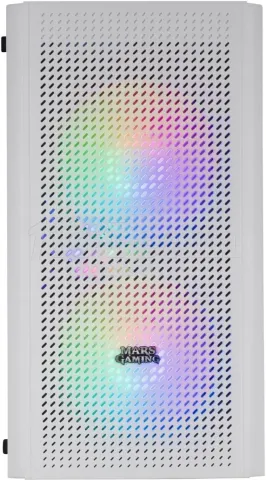 Photo de Boitier Mini Tour Micro ATX Mars Gaming MC300 RGB avec panneau vitré (Blanc)