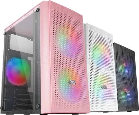 Photo de Boitier Mini Tour Micro ATX Mars Gaming MC300 RGB avec panneau vitré (Rose)