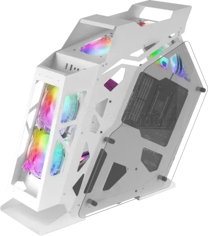 Photo de Boitier Mini Tour Micro ATX Mars Gaming MC61 RGB avec panneau vitré (Blanc)