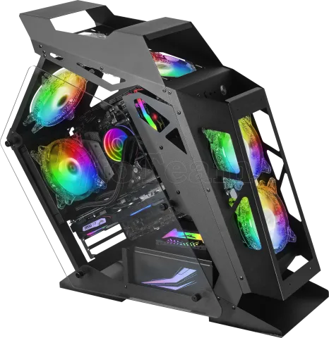 Photo de Boitier Mini Tour Micro ATX Mars Gaming MC61 RGB avec panneau vitré (Noir)