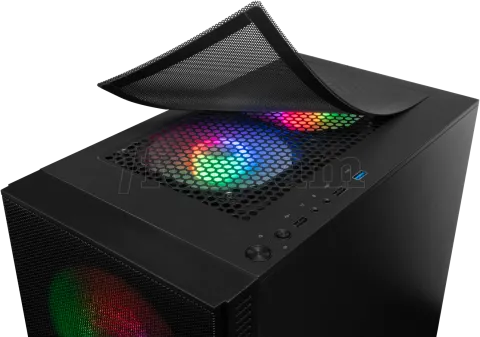 Photo de Boitier Mini Tour Micro ATX Mars Gaming MCZ RGB avec panneau vitré (Noir)
