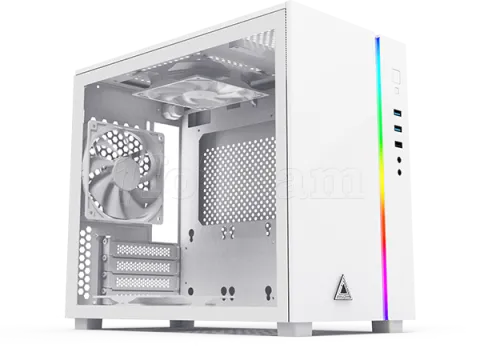 Photo de Boitier Mini Tour Micro ATX Montech Sky One Mini RGB avec panneaux vitrés (Blanc)