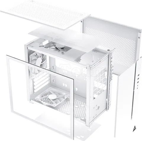 Photo de Boitier Mini Tour Micro ATX Montech Sky One Mini RGB avec panneaux vitrés (Blanc)