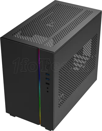 Photo de Boitier Mini Tour Micro ATX Montech Sky One Mini RGB avec panneaux vitrés (Noir)