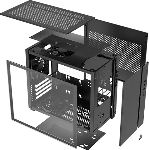 Photo de Boitier Mini Tour Micro ATX Montech Sky One Mini RGB avec panneaux vitrés (Noir)