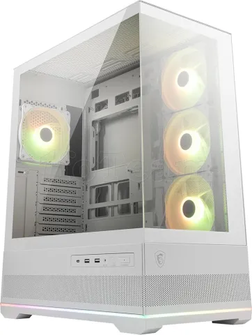 Photo de Boitier Mini Tour Micro ATX MSI Mag Pano 110R Project Zero RGB avec panneaux vitrés (Blanc)