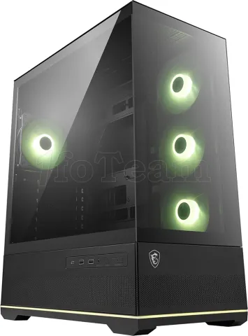 Photo de Boitier Mini Tour Micro ATX MSI Mag Pano 110R Project Zero RGB avec panneaux vitrés (Noir)