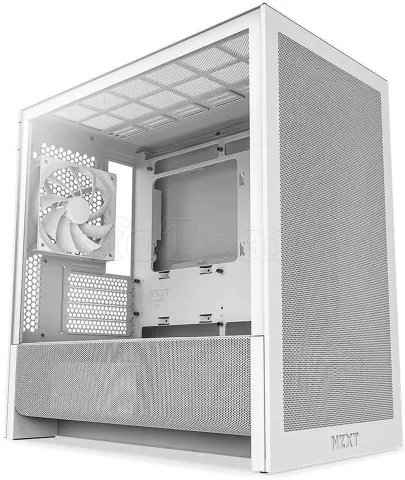 Photo de Boitier Mini Tour Micro ATX NZXT H3 Flow avec panneaux vitrés (Blanc)