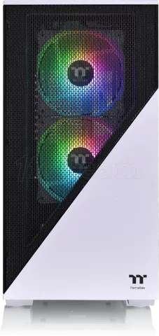 Photo de Boitier Mini Tour Micro ATX Thermaltake Divider 170 RGB avec panneaux vitrés (Blanc/Noir)