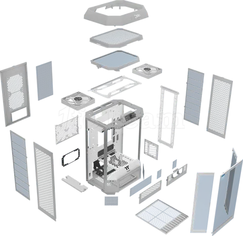 Photo de Boitier Mini Tour Micro ATX Thermaltake The Tower 300 avec panneaux vitrés (Gris)