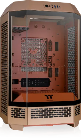 Photo de Boitier Mini Tour Micro ATX Thermaltake The Tower 300 avec panneaux vitrés (Marron)