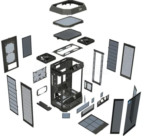 Photo de Boitier Mini Tour Micro ATX Thermaltake The Tower 300 avec panneaux vitrés (Noir)