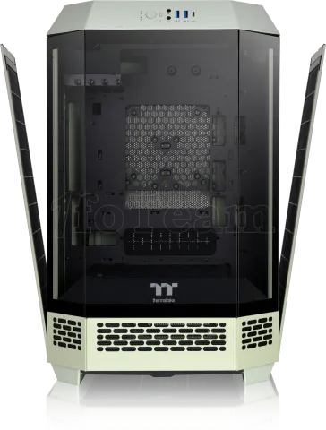 Photo de Boitier Mini Tour Micro ATX Thermaltake The Tower 300 avec panneaux vitrés (Vert)