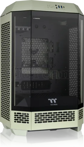 Photo de Boitier Mini Tour Micro ATX Thermaltake The Tower 300 avec panneaux vitrés (Vert)