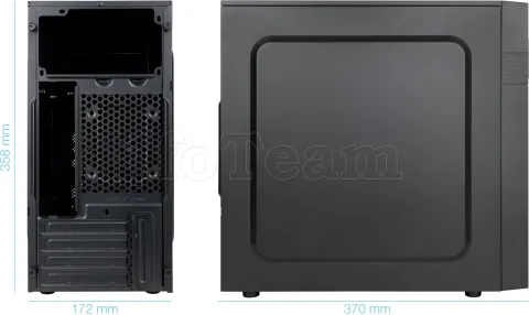Photo de Boitier Mini Tour Micro ATX TooQ Isobox Ultra + Alimentation 500W (Noir)
