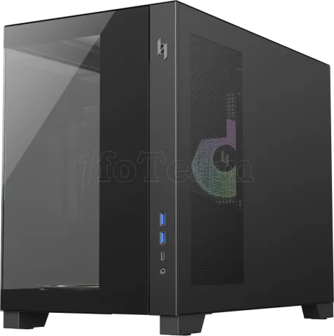 Photo de Boitier Mini Tour Micro ATX Xeron Nex C33 RGB avec panneaux vitrés (Noir)