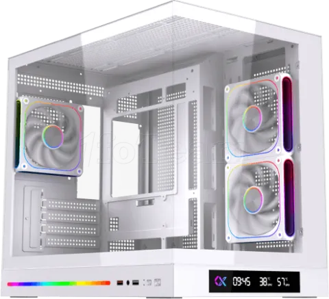 Photo de Boitier Mini Tour Micro ATX Xigmatek Cloud M Digital avec panneaux vitrés (Blanc)