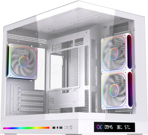 Photo de Boitier Mini Tour Micro ATX Xigmatek Cloud M Digital avec panneaux vitrés (Blanc)